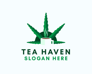 Marijuana Leaf Beverage logo design