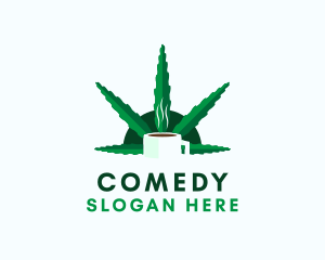 Coffee - Marijuana Leaf Beverage logo design