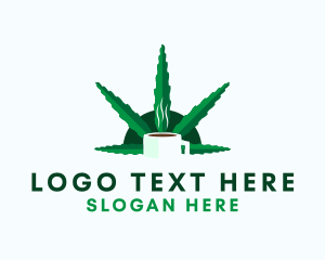 Marijuana Leaf Beverage Logo