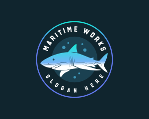 Shark Aquatic Wildlife logo design