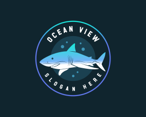 Shark Aquatic Wildlife logo design