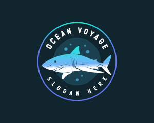 Shark Aquatic Wildlife logo design