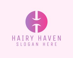 Pink Gradient Letter H  logo design