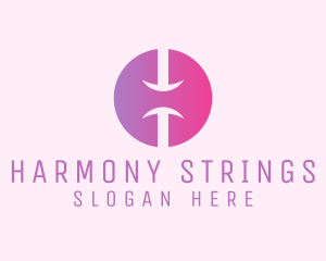 Pink Gradient Letter H  logo design