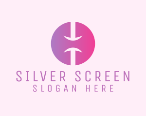 Mobile Application - Pink Gradient Letter H logo design