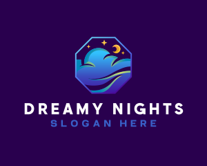 Cloud Moon Night logo design