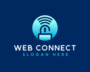 Internet Wifi Lock logo design
