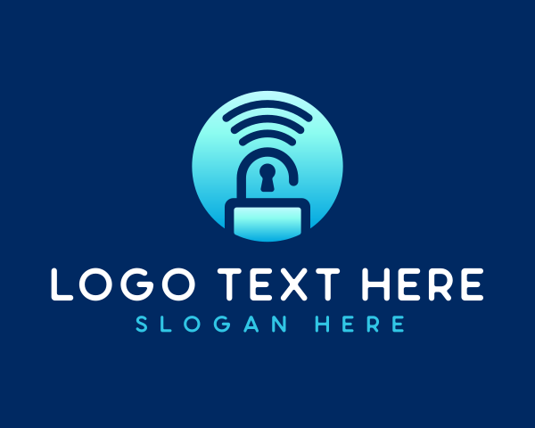 Bandwidth - Internet Wifi Lock logo design