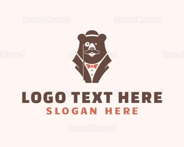 Gentleman Bear Suit Logo
