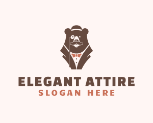 Suit - Gentleman Bear Suit logo design