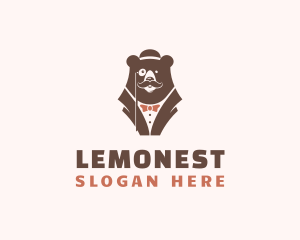 Suit - Gentleman Bear Suit logo design