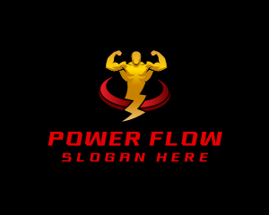 Electrician Power Bolt logo design