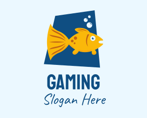 Cute Pet Goldfish  Logo