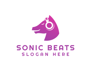 Headphones - Horse DJ Audio Headphones logo design