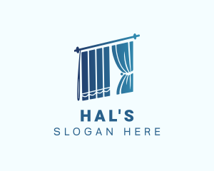 Blue Home Decor Curtain Logo