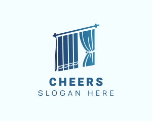 Blue Home Decor Curtain Logo