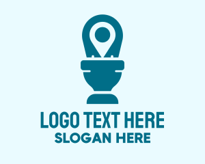 Locator - Toilet Location Pin logo design