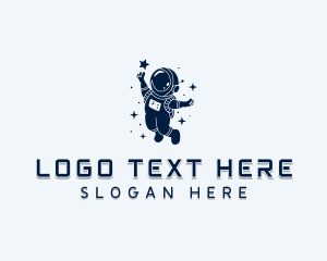 Space Suit - Astronaut Star Leader logo design