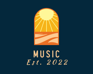 Sunset - Sunrise Beach Getaway logo design