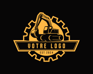 Construction - Excavator Machinery Builder logo design