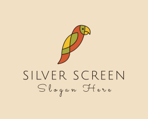 Stained Glass Parrot Bird Logo
