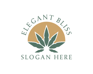 Herbal Marijuana Leaf Logo