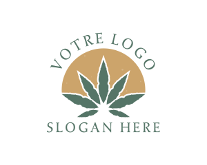 Herbal Marijuana Leaf Logo