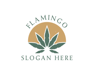 Herbal Marijuana Leaf logo design