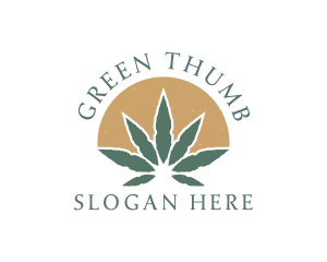 Herbal Marijuana Leaf logo design