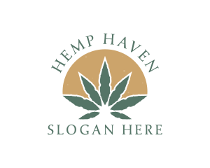 Herbal Marijuana Leaf logo design