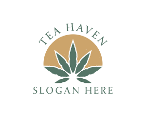 Herbal Marijuana Leaf logo design