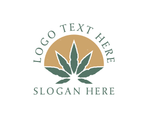 Herbal Marijuana Leaf Logo