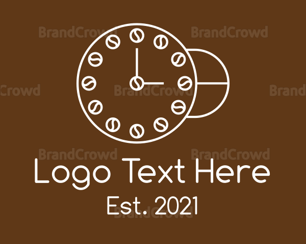 Coffee Bean Clock Logo