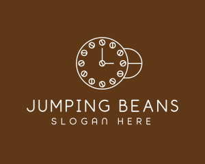 Coffee Bean Clock logo design