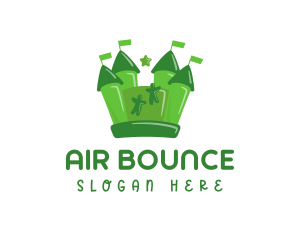 Inflatable - Inflatable Bounce Castle Playground logo design