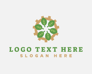Industry - Industrial Gear Leaf logo design