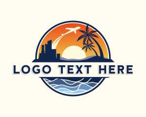 Vacation Travel Airplane Logo