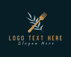 Eat - Fork Cuisine Resto logo design