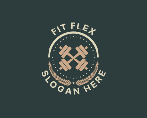 Fitness - Dumbbell Fitness Gym logo design