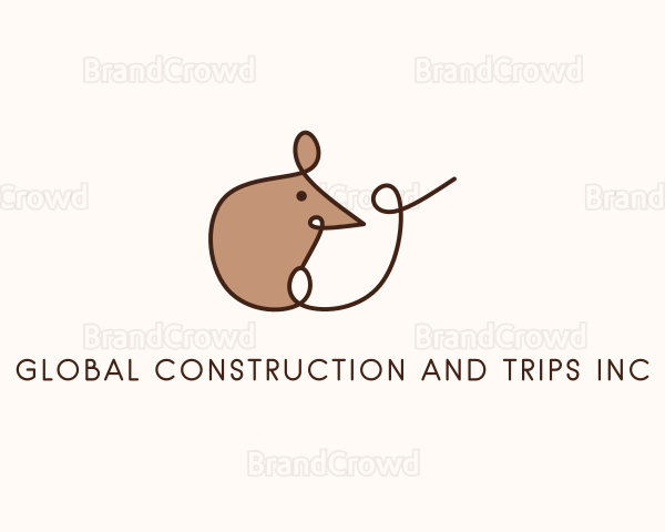 Cute Rat Animal Logo