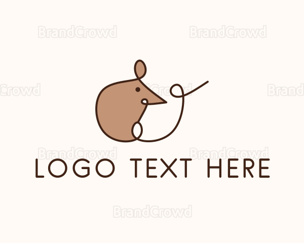 Cute Rat Animal Logo