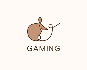 Cute Rat Animal Logo