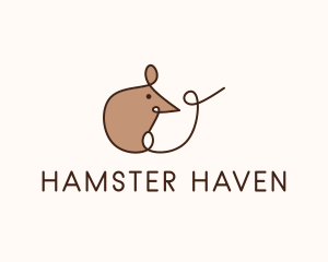 Hamster - Cute Rat Animal logo design
