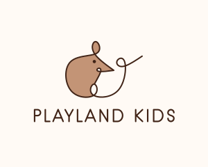 Cute Rat Animal logo design