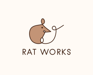 Rat - Cute Rat Animal logo design