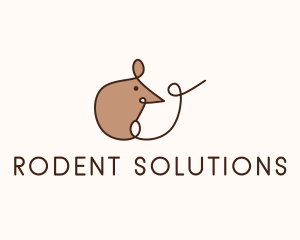 Cute Rat Animal logo design