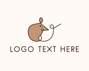 Hamster - Cute Rat Animal logo design