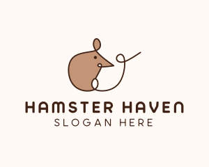 Cute Rat Animal logo design