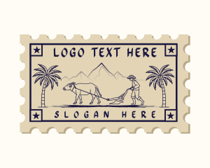 Stamp - Carabao Postage Stamp logo design