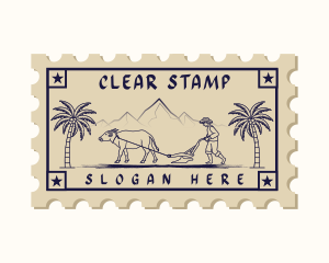 Carabao Postage Stamp  logo design